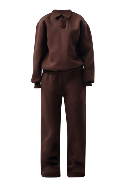 Enxhaline | Eclips Pants Set in Brown