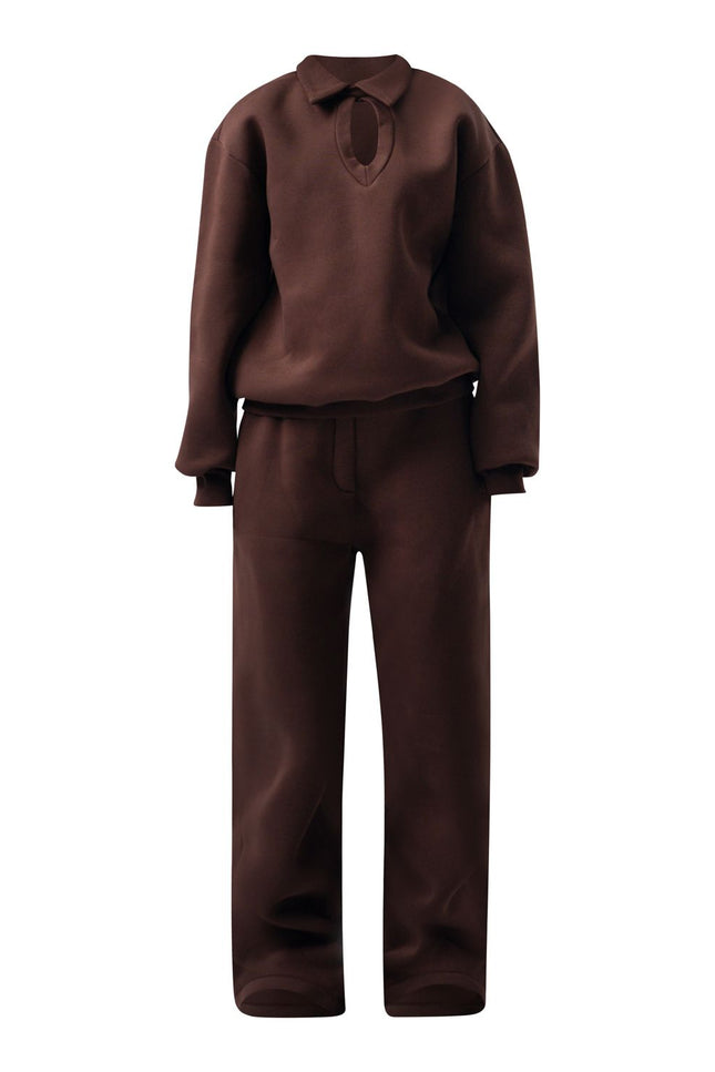 Enxhaline | Eclips Pants Set in Brown