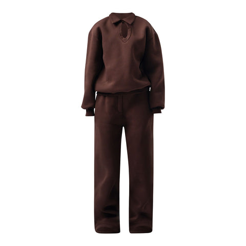 Enxhaline | Eclips Pants Set in Brown