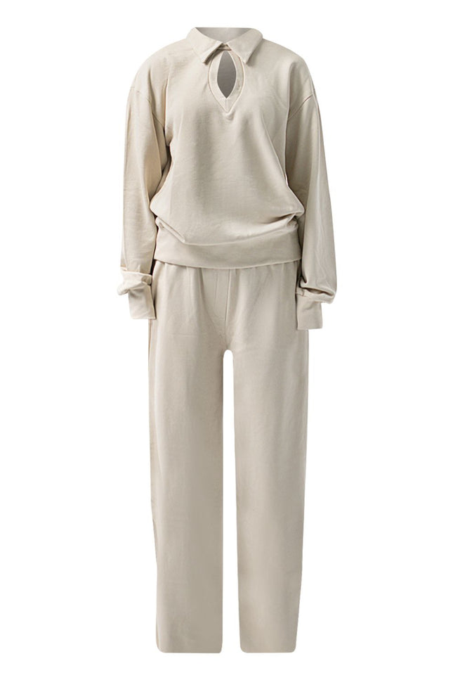 Enxhaline | Eclips Pants Set in Beige