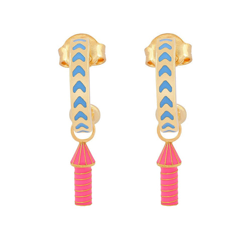 Kolczyki Après Youth I Rocket Enamel Blue