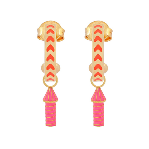 Kolczyki Après Youth I Rocket Enamel Orange