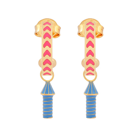 Après Youth I Rocket Enamel Earrings Pink