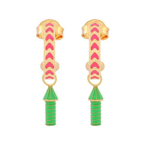 Après Youth I Rocket Enamel Earrings Pink