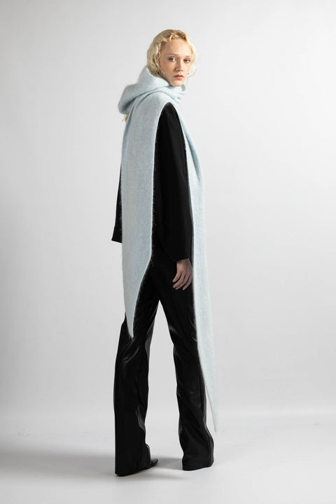 Krista Elsta I Light blue hooded scarf head cover ARIA WRAP