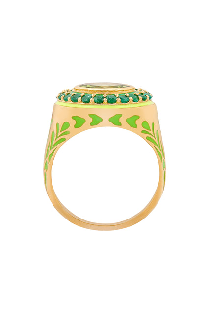 Après Youth I Firework Statement Ring - Green