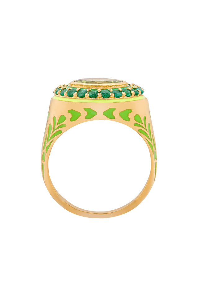Après Youth I Firework Statement Ring - Green