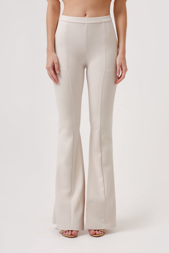 Ashley Stambouli | Gardenia High Waisted Trousers beige