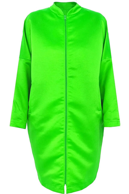 Festive Coat - Hot Green