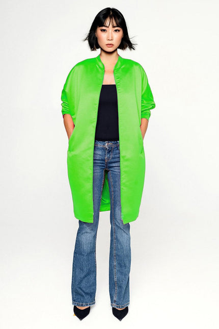 Festive Coat - Hot Green