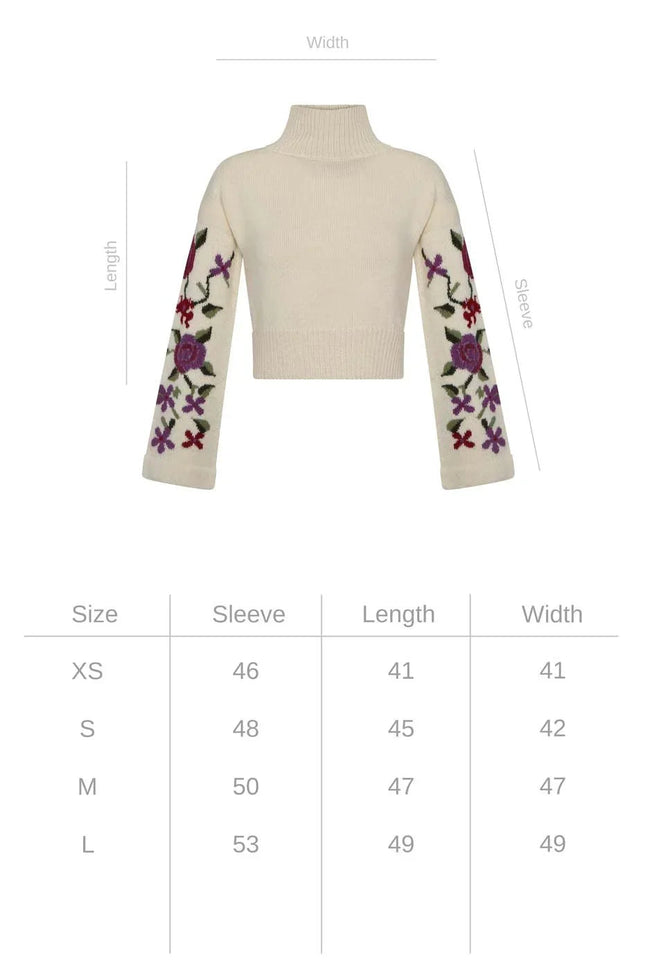 Flowery Sweater NORGÄTE alpaca knitwear sustainably made in Peru