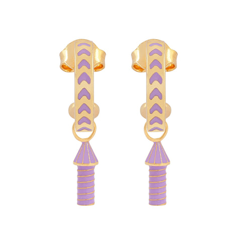 Après Youth I Rocket Enamel Earrings Purple
