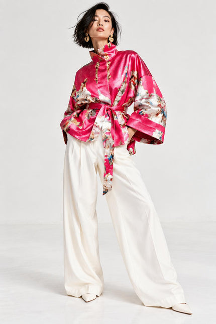 Square Boxy Jacket - Sicily Hot Pink