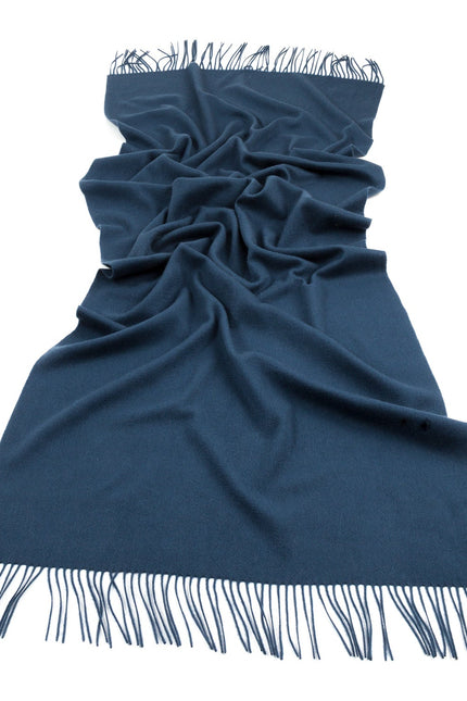Bel Cashmere | Estola/ Bufanda grande con flecos azul oscura