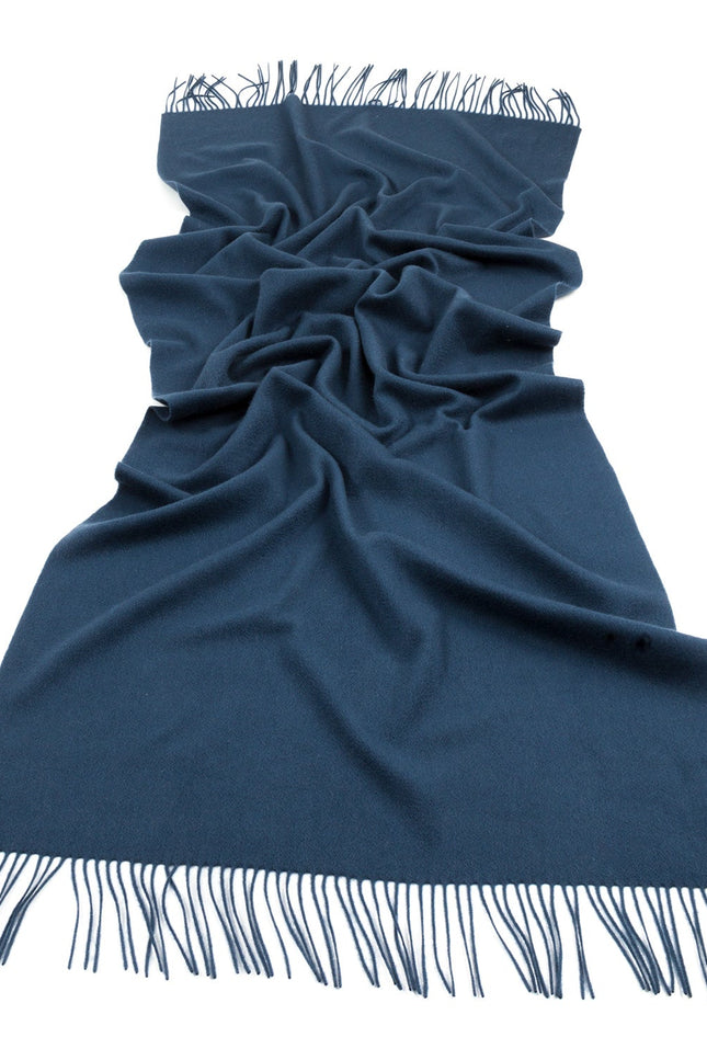 Bel Cashmere | Estola/ Bufanda grande con flecos azul oscura