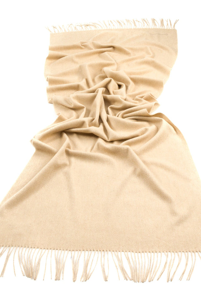 Bel Cashmere | Estola/ Bufanda grande con flecos beige
