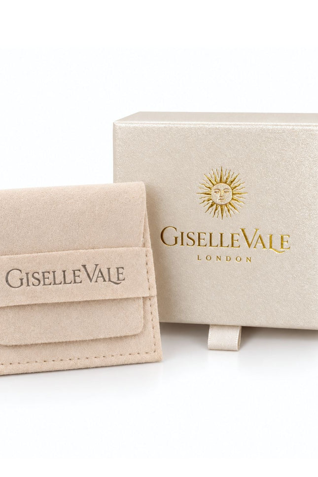 Giselle Vale | Scintilla Pavé Gemstone Drop Earrings Blue Topaz, Cubic zirconia