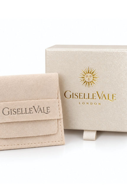 Giselle Vale | Scintilla Pavé Gemstone Drop Earrings Moonstone, Cubic zirconia