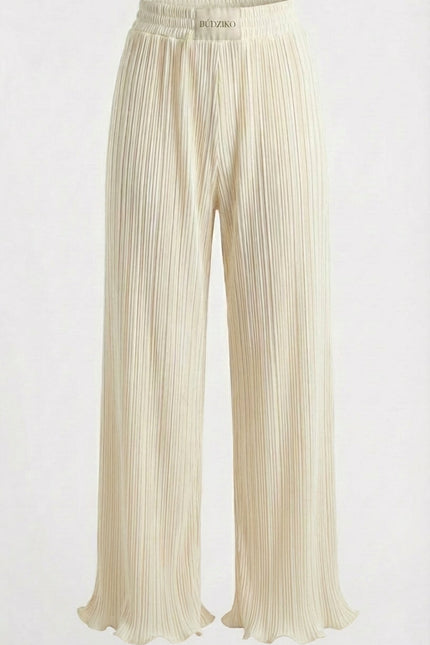 BÚDZIKO | AMELIA BLACK PLEATED TROUSERS