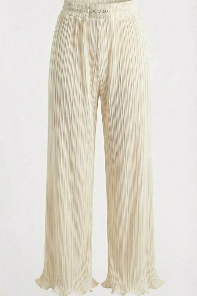 BÚDZIKO | AMELIA BLACK PLEATED TROUSERS