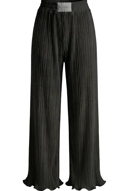 BÚDZIKO | AMELIA BLACK PLEATED TROUSERS