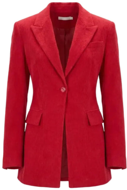 Red blazer on a white background