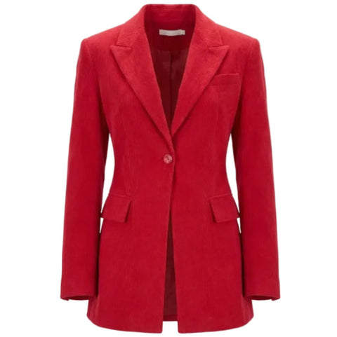 Red blazer on a white background
