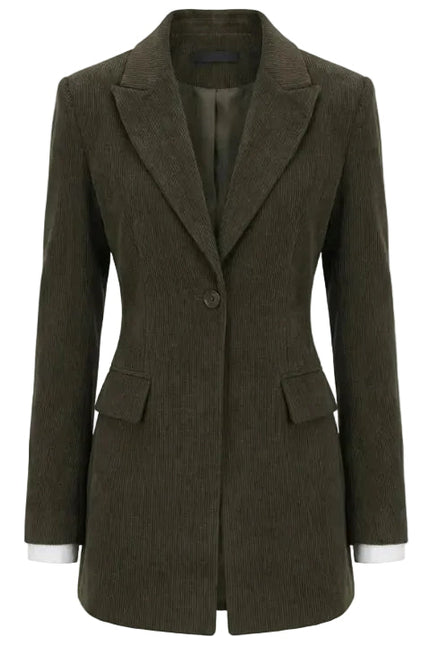 BÚDZIKO | SCARLETT HOURGLASS KHAKI BLAZER