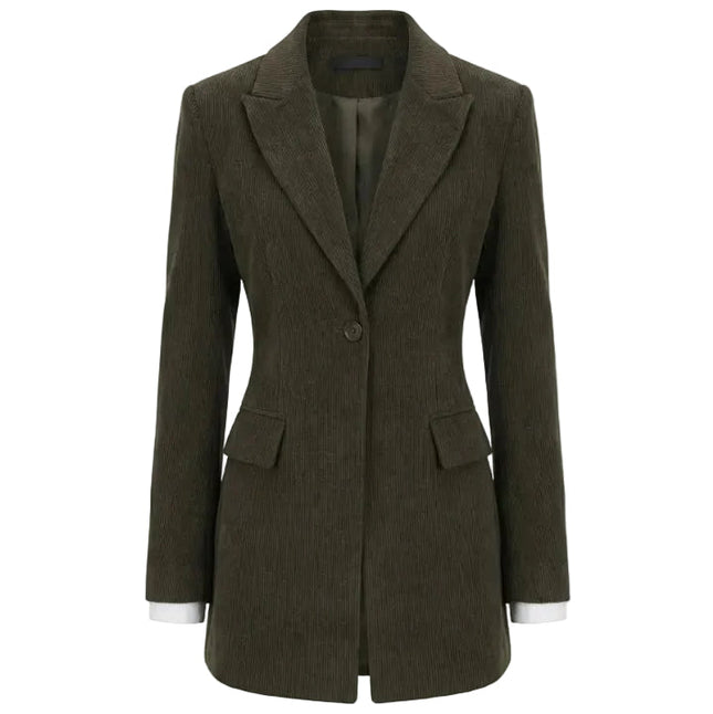 BÚDZIKO | SCARLETT HOURGLASS KHAKI BLAZER