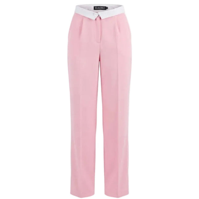 BÚDZIKO | ROSÉ PINK STRAIGHT TROUSERS