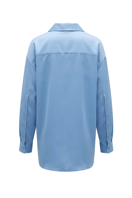 BÚDZIKO | NATURAL SILK SKY BLUE SHIRT