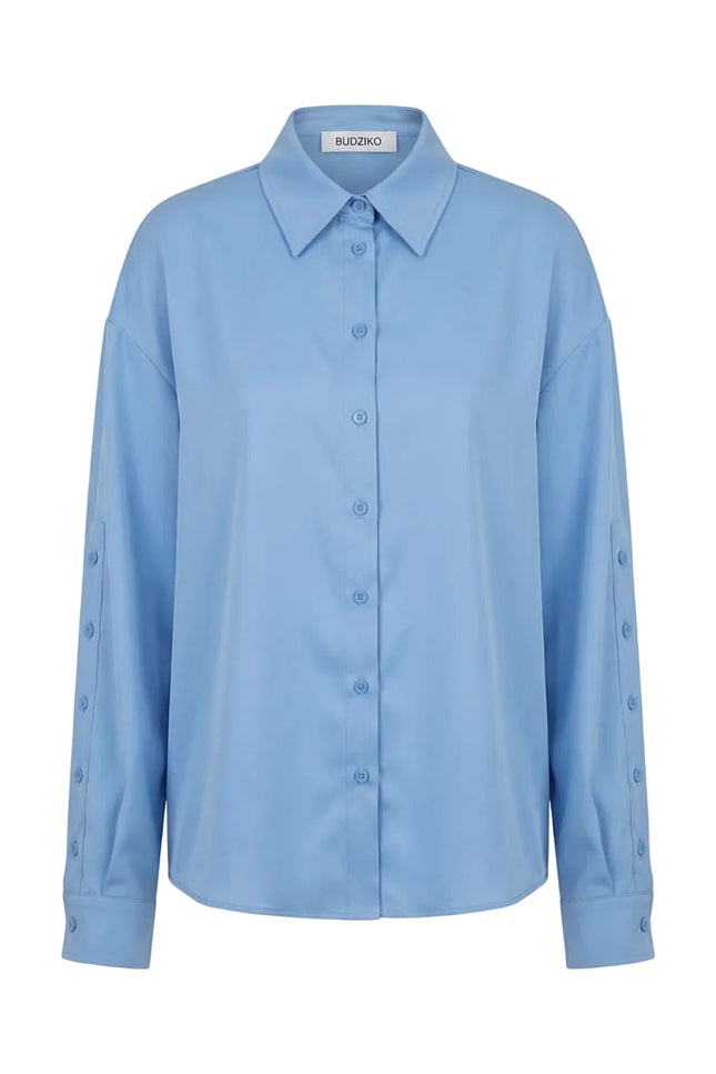 BÚDZIKO | NATURAL SILK SKY BLUE SHIRT