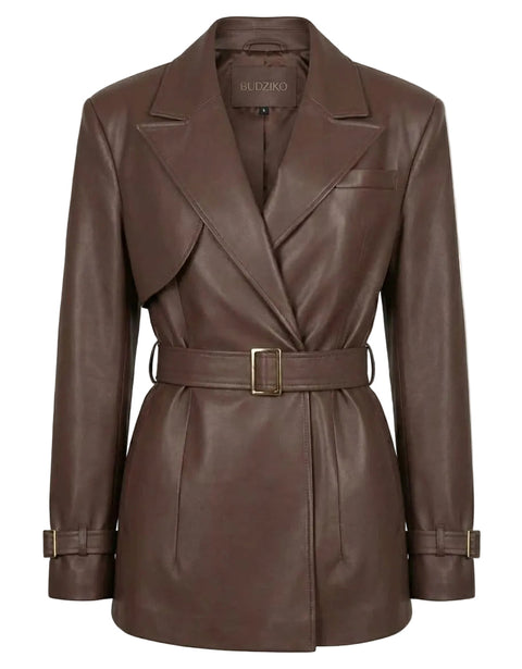 BÚDZIKO | LONDON BLACK CROPPED TRENCH COAT