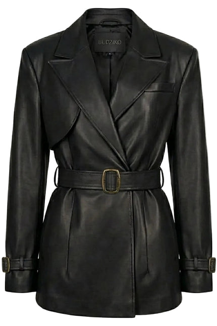 BÚDZIKO | LONDON BROWN CROPPED TRENCH COAT