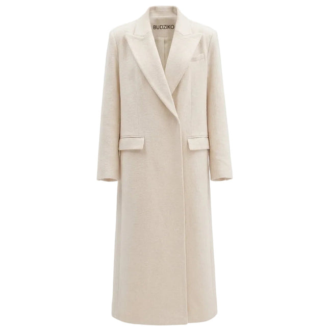 BÚDZIKO | COPENHAGEN MILKY WHITE WOOLEN COAT