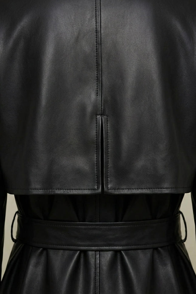 NYC Black Maxi Trench Coat — product view 3