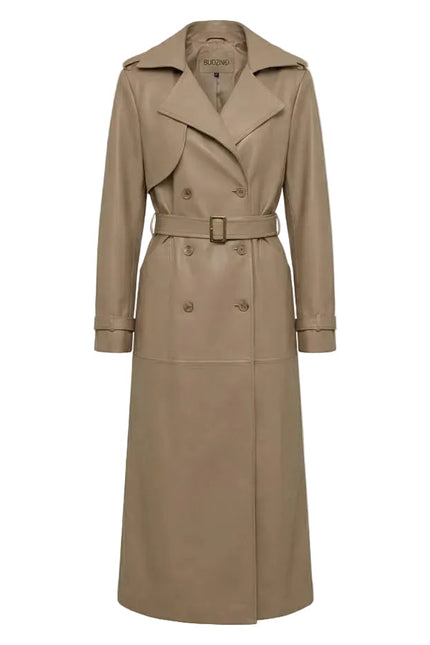 BÚDZIKO | NYC BLACK PATENT LEATHER TRENCH COAT