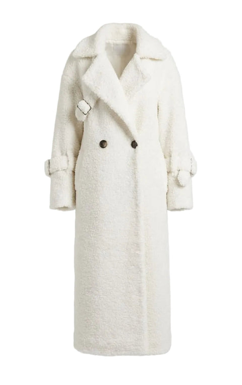 BÚDZIKO | BEIGE LONG TEDDY COAT