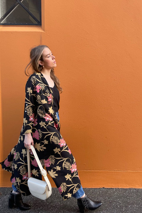 Violet Fish I George Dress - Midnight Rose