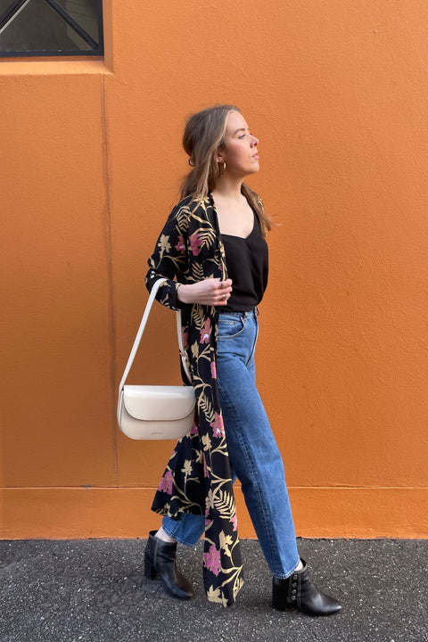 Violet Fish I George Dress - Midnight Rose