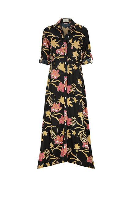 Violet Fish I George Dress - Midnight Rose
