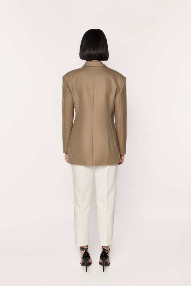 GIODORO | Gianza Taupe Wool Blazer