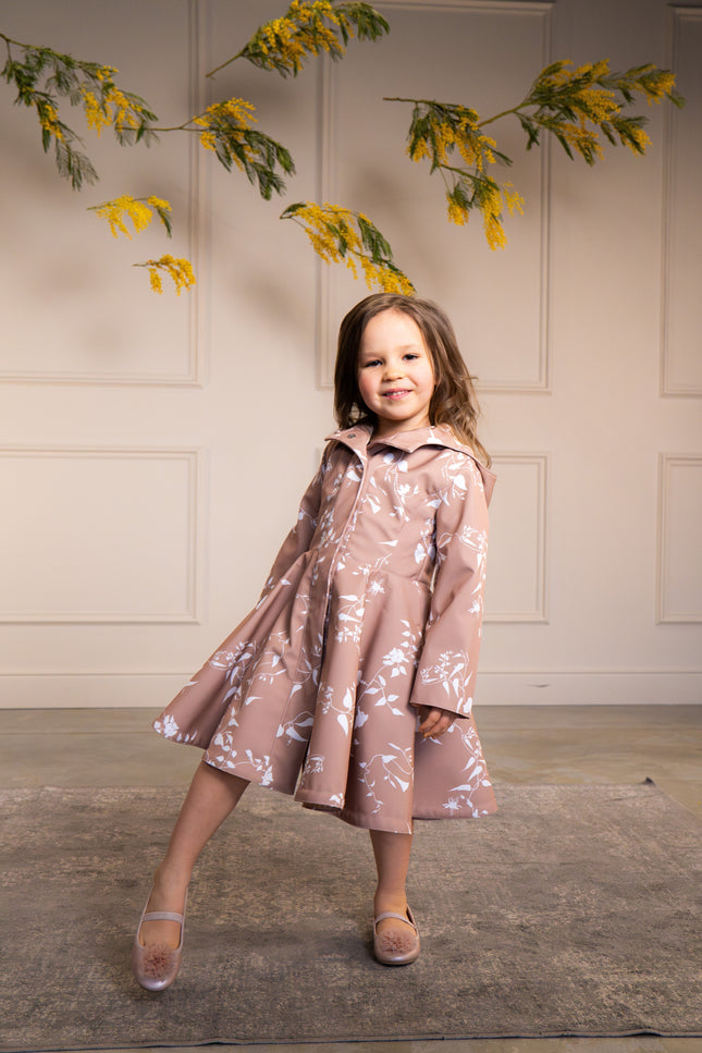 Girl coat with full circle skirts