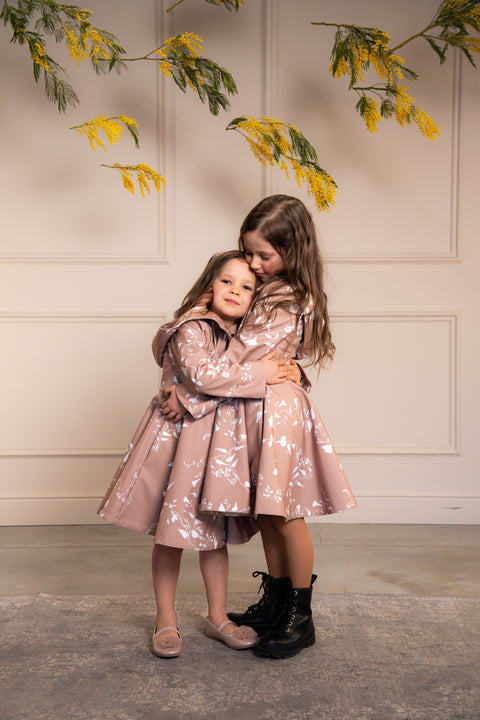 water-resistant coats for girls in beige