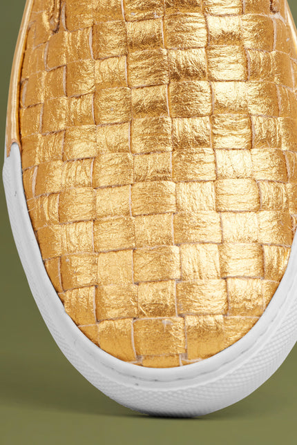 O2 Monde | Greta Loafers woven gold