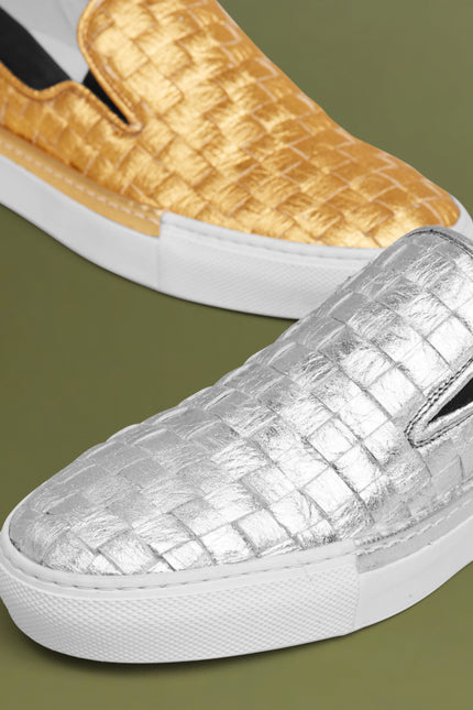 O2 Monde | Greta Loafers woven gold