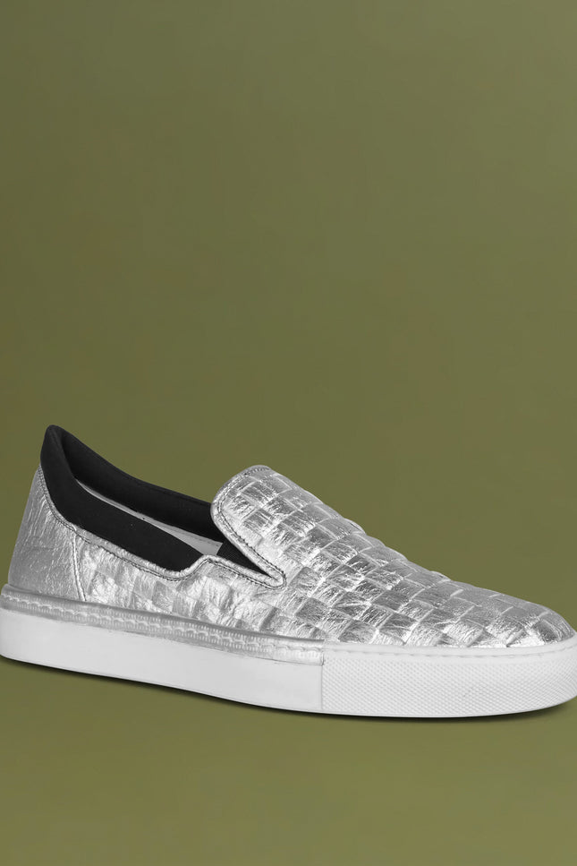 O2 Monde | Greta Loafers woven silver