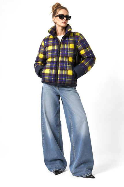 Puffer – Tartan Yellow Purple
