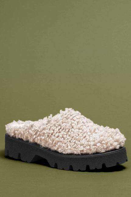 O2 Monde | Hebo Slippers beige shearling