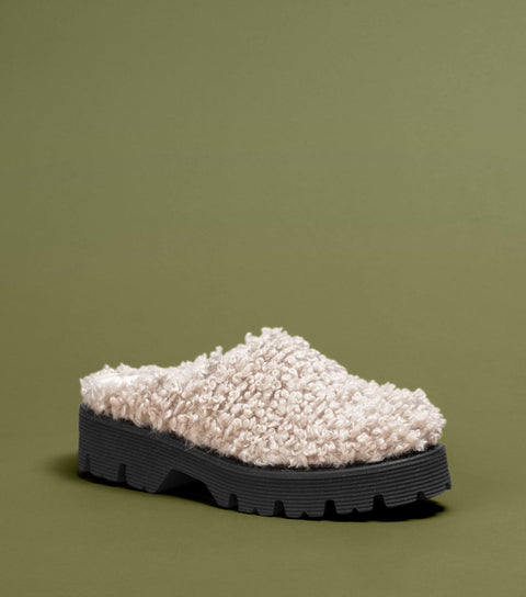O2 Monde | Hebo Slippers beige shearling